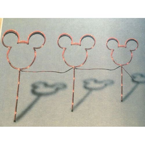 3 Grosses Têtes De Mickey / Minnie Lumineuses - Disney Neuf Idée Cadeau