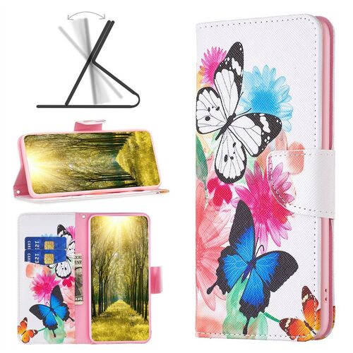Saturcase Coque Pour Apple Iphone 14 Pro, Beau Motif Pu Cuir Magnétique Flip Portefeuille Support Porte-Carte Protecteur Housse Étui Pour Apple Iphone 14 Pro (Bo-9)