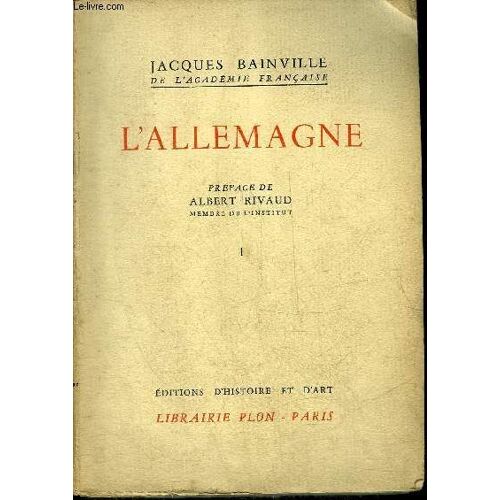 L Allemagne - Tome Premier - Collection Bainvillienne.
