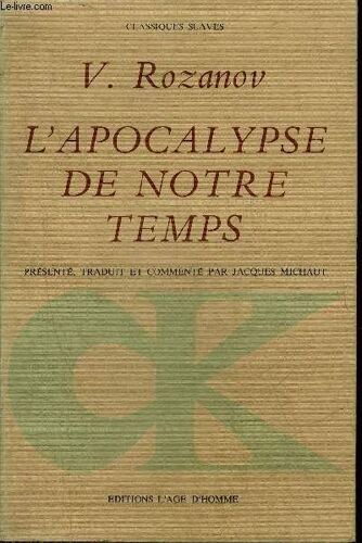 L Apocalypse De Notre Temps.