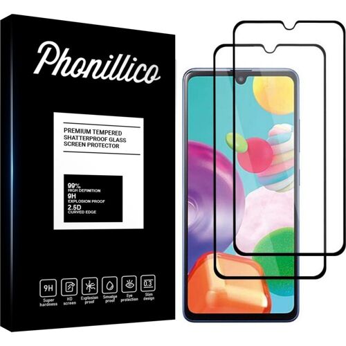 Verre Trempé Pour Samsung Galaxy A41 [Pack 2] Film Transparent Bord Noir Vitre Protection Ecran Phonillico®