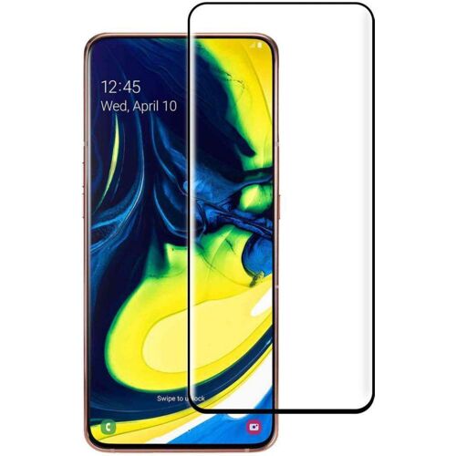 Verre Trempé pour Samsung Galaxy A80 - Film Transparent Intégral Bord Noir Vitre Protection Ecran [Phonillico®]