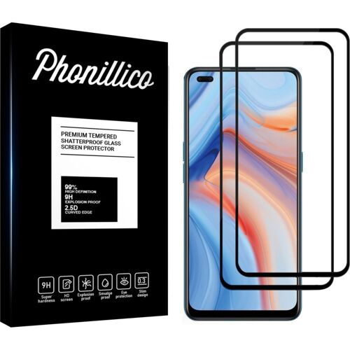 Verre Trempé Pour Oppo Reno 4z [Pack 2] Film Transparent Bord Noir Vitre Protection Ecran Phonillico®