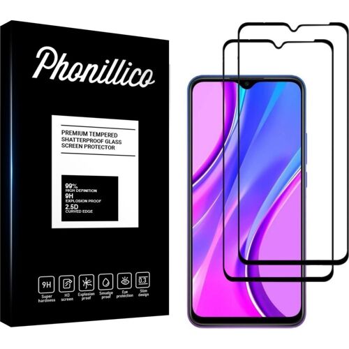 Verre Trempé pour Xiaomi REDMI 9 / REDMI 9A / REDMI 9C NFC [Pack 2] Film Transparent Bord Noir Vitre Protection Ecran Phonillico®