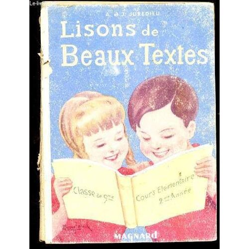 Lisons De Beaux Textes - Cours Elementaire 2e Annee - Classe De 9e