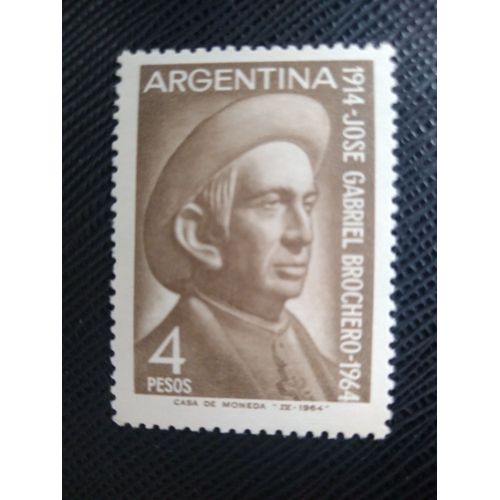 Timbre Argentine Yt 686 50e Anniversaire Du Décès Du Pater José Gabriel Brochero (1840-1914) 1964 ( 121207 )