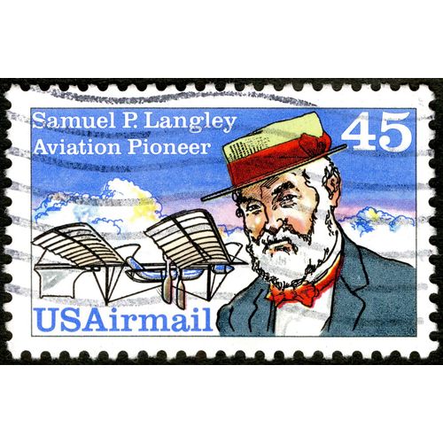 Timbre Oblitéré Usairmail, Samuel P. Langley , Aviation Pioneer, 45