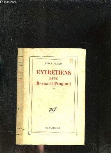 Entretien Avec Bernard Pingaud