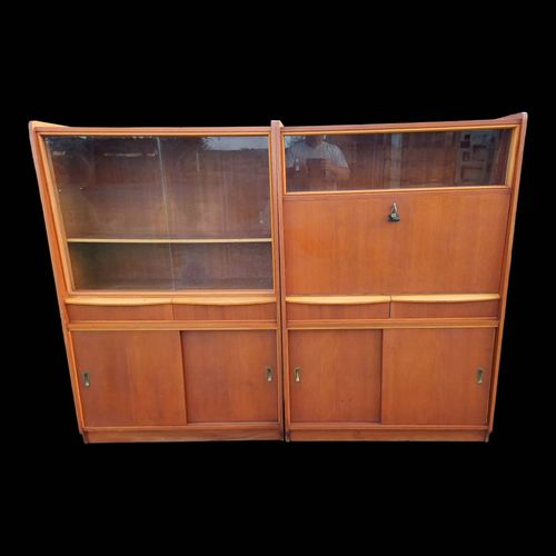 Meubles Vitrine Des Annes 50 Bois Et Vitres Bois