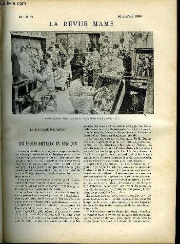 La Revue Mame N° 213 - Les Écoles Saint-Luc En Belgique Par Guy Tomel, Le Conte De La Princesse Perle (Suite Et Fin) Par Guy Chantepleure, Un Nuit Au Milieu Des Tombes (Suite Et Fin) Par Harold, La(...)