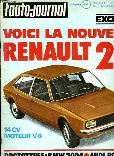 L Auto Journal N° 11 - Volkswagen Scirocco, La Volkswagen Golf, La Seat 133, La Nouvelle Renault 20, La Bmw 2004, L Audi Porsche, Le Récit Et Les Photos De La Course, Occasions : Pour 5000 F Vous Avez(...)