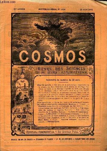 Le Cosmos - Revue Des Sciences Et De Leurs Applications N° 1439 - Les Héros De La Météorologie, Importance De La Phagocytose Dans L Immunité De La Souris, Le Chauffage Électrique En Suède Et En(...)