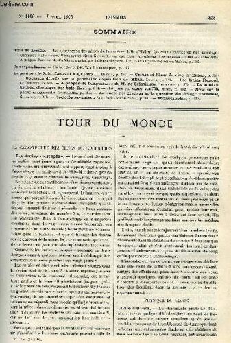 Le Cosmos - Revue Des Sciences Et De Leurs Applications N° 1106 - La Catastrohpe Des Mines De Courrière, L Ile D Ustica, Les Verres Jaunes En Ophtalmologie, Contre Le Mal De Mer, Microbes Et Vieux(...)