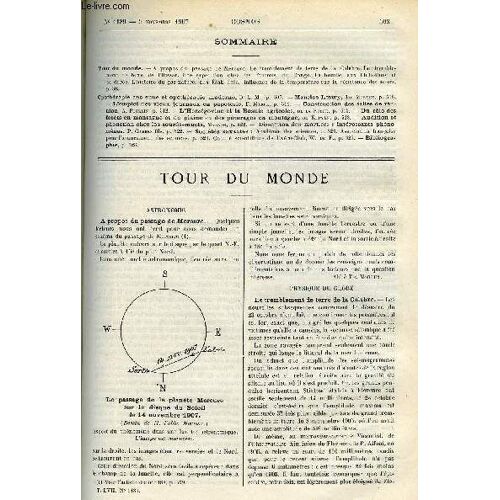 Le Cosmos - Revue Des Sciences Et De Leurs Applications N° 1189 - A Propos Du Passage De Mercure, Le Tremblement De Terre De La Calabre, Le Tremblement De Terre De L Hissar, Une Expédition Chez Les(...)