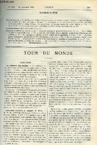 Le Cosmos - Revue Des Sciences Et De Leurs Applications N° 1182 - La Distance Des Étoiles, Crevasses Lunaires Et Canaux De Mars, Forages Artésiens En Algérie, Les Aveugles En France, Les Voies De(...)