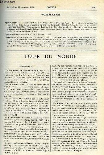Le Cosmos - Revue Des Sciences Et De Leurs Applications N° 1242 - Le Rendement De La Machine Humaine, La Température Et La Couvaison Des Oiseaux, Les Excreta Et Les Toxines, La Propagation Du Son Vers(...)