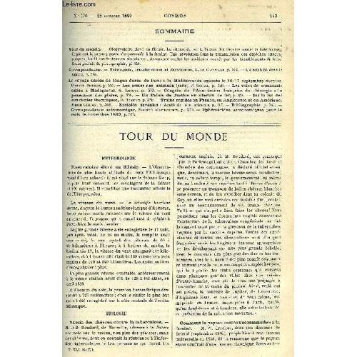 Le Cosmos - Revue Des Sciences Et De Leurs Applications N° 770 - Observatoire Élevé En Silésie, La Vitesse Du Vent, Vaccin Des Chèvres Contre La Tuberculose, Comment Le Paysan Russe S Accommode A La(...)