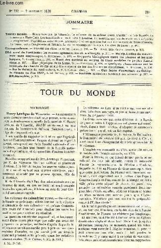 Le Cosmos - Revue Des Sciences Et De Leurs Applications N° 762 - Henry Lévêque De Vilmorin, La Réforme Du Calendrier Russe, L Utilité De L Air Liquéfié, Le Tétanos Aux Etats-Unis, Les Brouillards Et(...)