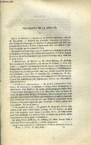 Les Mondes (Cosmos) N° 16 - Moyen De Diminuer La Dépense De La Lumière Électrique, Observatoire De Menton, Un Poulain De Race, Anesthésie Chirurgicale Par Le Protoxyde D Azote Sous Pression, Sur L(...)