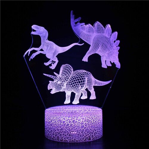 Lampe De Table Led Usb 3d En Forme De Dinosaure, Jouet Pour Enfants, Tyrannosaure, Poupée Mignonne, Cadeau D'anniversaire, De Noël Ou D'halloween