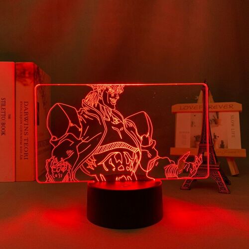 Lumière 3d Anime Jojo Bizarre Adventure Dio Brando, Décoration Pour Chambre À Coucher, Cadeau D'anniversaire Pour Lui, Lampe Led Manga
