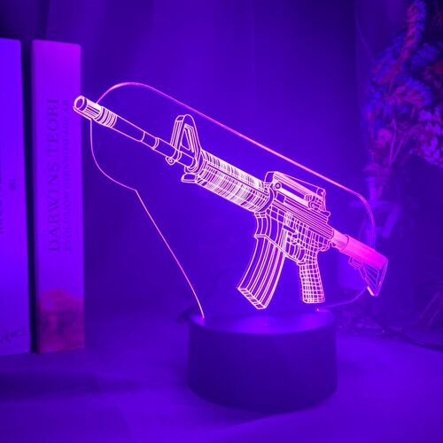 Lampe Led 3d Avec Capteur Tactile M4, Veilleuse À Couleur Changeante, Idéale Pour L'étude, La Chambre À Coucher, Ou Comme Cadeau D'anniversaire Pour Les Garçons