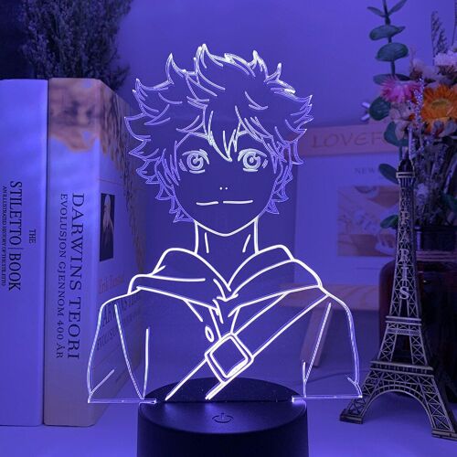 Veilleuse Led 3d Thème Dessin Animé Haikyuu Shoyo Hinata, Luminaire Décoratif D'intérieur, Gadget Manga, Idéal Pour La Chambre D'un Enfant