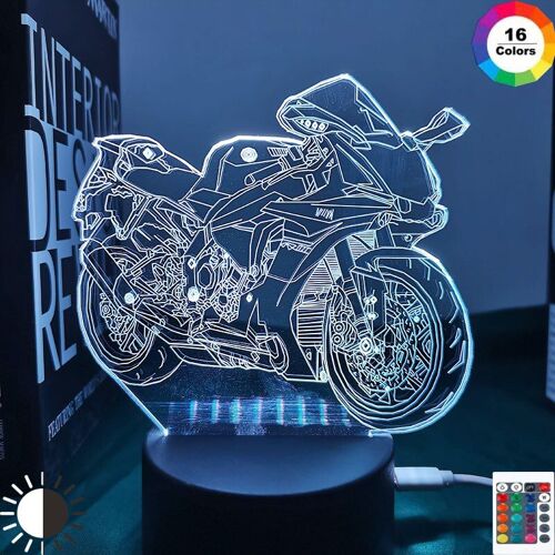 Veilleuse Led 3d Cool Pour Motos, Décoration De Chambre D'enfant, Cadeau D'anniversaire Unique Pour Enfants, Bureau De Salle D'étude, Lampe 3d