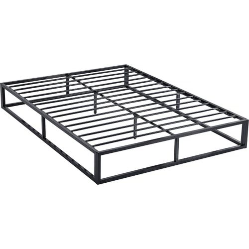 Cadre De Lit En Métal 160 X 200 Cm - Noir