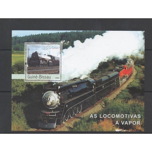 Guinée Bissau Timbres Les Locomotives À Vapeur 2001