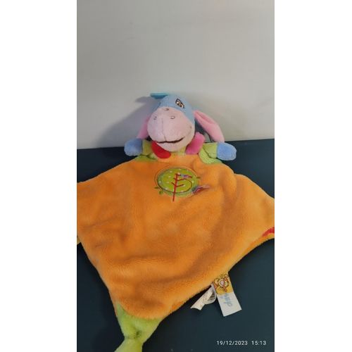 Doudou Bourriquet Forme Losange Orange Disney Nicotoy