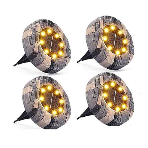 Spot Lumineux Solaire À 8led, Imperméable, Éclairage D'extérieur, Luminaire Décoratif De Paysage, Idéal Pour Un Jardin, Une Cour, Un Plancher Ou Un Sentier
