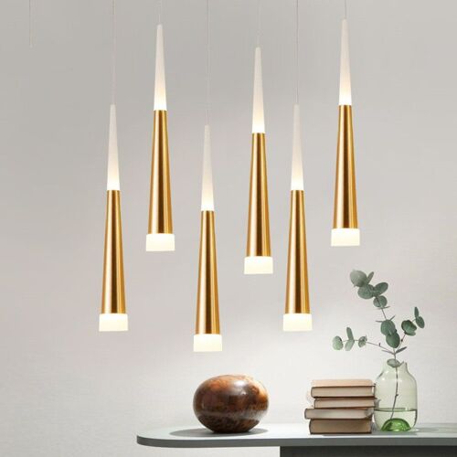 Lampe Led Suspendue En Aluminium Et Acrylique, Design Moderne, Luminaire Décoratif D'intérieur, Idéal Pour Une Salle À Manger, Une Cuisine, Un Bar Ou Un Café, 7w