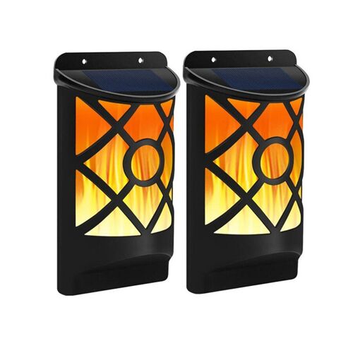 Applique Murale Solaire Étanche En Forme De Flamme Vacillante, Luminaire Décoratif De Paysage, Idéal Pour Un Jardin, Une Véranda Ou Une Cour