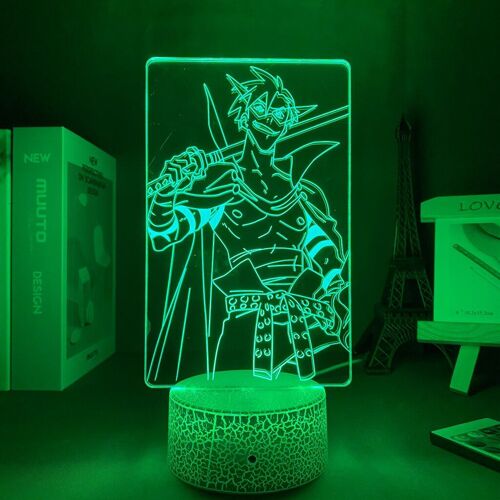 Lampe De Table En Acrylique, Veilleuse Colorée À Led Tengen Toppa Gurren Lagann Kamina, Pour Décoration De Chambre À Coucher