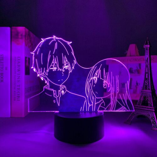 Lumière Led 3d Anime Oreki Et Chitanda, Veilleuse De Décoration Pour Chambre D'enfants, Cadeau D'anniversaire, Lampe Manga Hyouka
