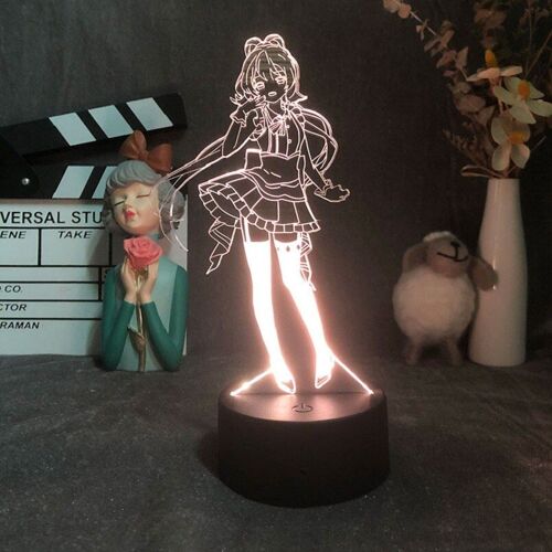 Lampe Led En Acrylique Avec Capteur De Nuit, Illusion D'atmosphère 3d, Lampe De Bureau, Avec Télécommande, Couleur Changeante