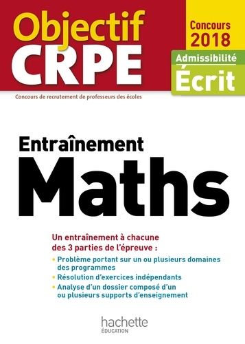 Entraînement Maths - Admissibilité Écrit - Edition 2018
