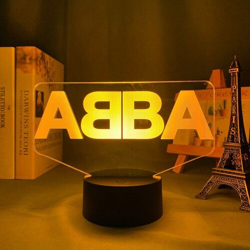 3d Lamp Abba For Fans Bedroom Decoration Lighting Birthday Gift Battery Powered Color Changing Led Night Light Abba