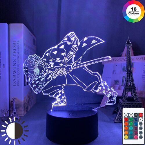 Veilleuse En Acrylique Avec Led En Forme D'anime Tueur De Démon,Figurine De Agatsuma Zenitsu Lumineuse Pour Décorer Sa Chambre D'enfant, Kimetsu No Yaiba, Lampe À Offrir En Cadeau