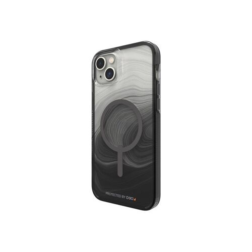 Gear4 Milan Snap - Coque de protection pour téléphone portable - compatibilité avec MagSafe - D3O Crystalex - Tourbillon noir - pour Apple iPhone 14 Plus