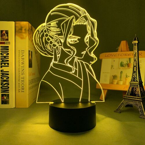 Lampe Led Demon Slayer Muzan Kibutsuji En 3d, Luminaire Décoratif D'intérieur, Idéal Pour Une Chambre D'enfant Ou Comme Cadeau D'anniversaire, Kimetsu No Yaiba