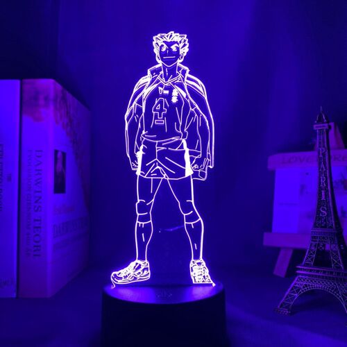 Veilleuse Led 3d À Couleur Changeante, Thème Manga, Style Haikyuu Kotaro Bokuto, Luminaire Décoratif D'intérieur, Idéal Pour Une Chambre D'enfant Ou Comme Cadeau D'anniversaire