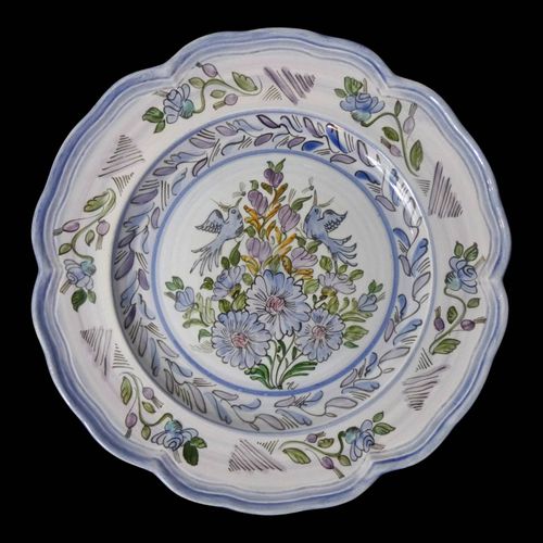 Assiette Plate Signe Taillandier Rochefort En Terre Bleu