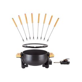 Tristar FO-1108 Bamboo - Fondue - 1.5 litres - 1 kWatt - noir mat/bambou