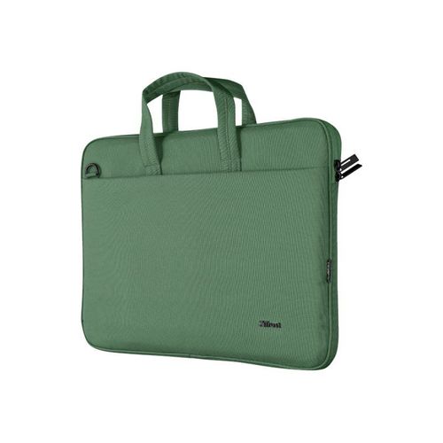 Trust Bologna Sacoche PC 16'' Eco, Protection Laptop, Légère et Durable, Bandoulière - Vert