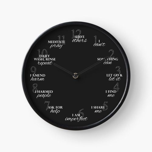 Horloge Murale 12 étapes de récupération=30 30cm Décoration Artistique pour Cheminée, Maison, Chambre et Bureau