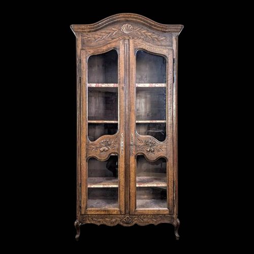 Vitrine No Rustique De Style Louis Xv En Chne Bois