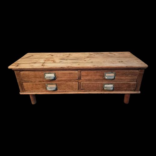 Commode Franaise Ancienne Vers 1900 Chne Et Pin Avec 4 Tiroirs Bois