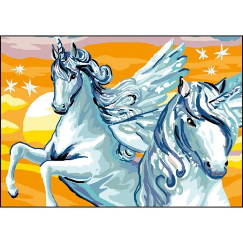 Canevas Antique Les Licornes 32x50cm